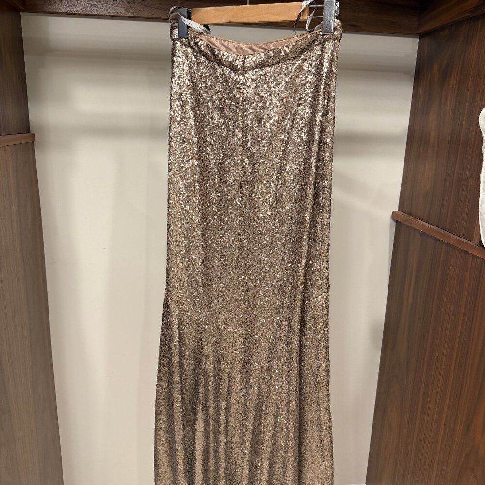 Jenny Yoo Sequin High Low Skirt - BHLDN - Size 6 - Picture 4 of 5